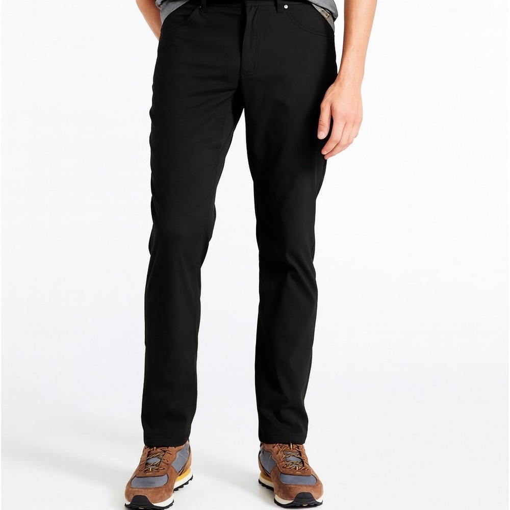 L.L. Bean Men’s 36x29 Nylon Stretch Pants Black Hiking Travel Lightweight‎